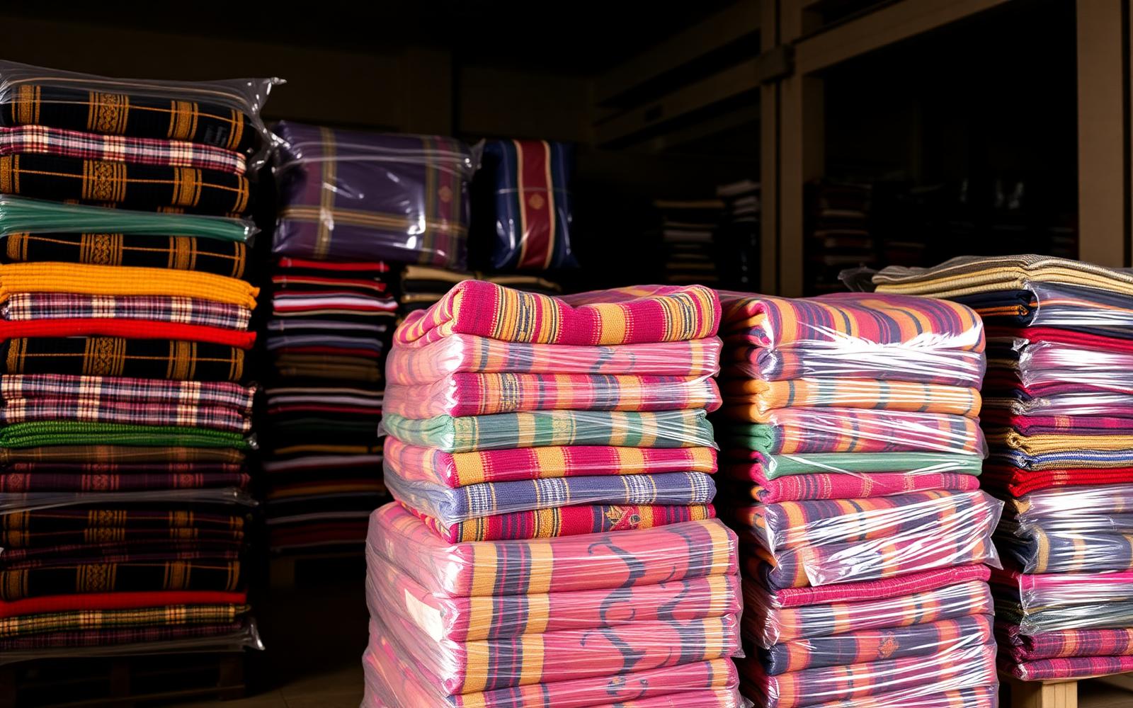 Stacked Grade 1 mitumba bales